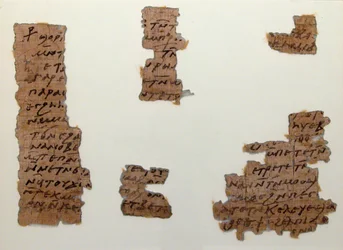 Papyrifragment, koptiska, 700-talet.