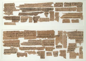 Papyrifragment, koptiska, 700-talet.