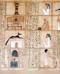 Papyrus, Balsamering, Anubis, fornegyptisk, c1000-talet f.Kr