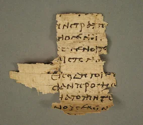 Papyrusfragment, koptiskt, 4-700-talet.