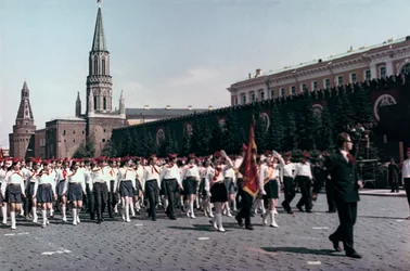 Parad of the Young Pioneers, Röda torget, Moskva, 1972