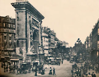 Paris. - Porte Saint-Denis och boulevarderna. -LL, c1910.