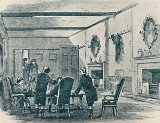 Parlor of the Three Crowns Inn, Lichfield, 1907