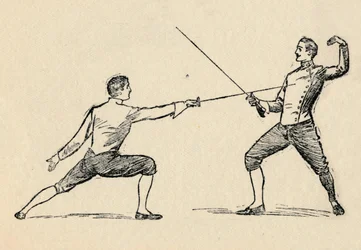 Parera i Tierce - Fäktning, 1912