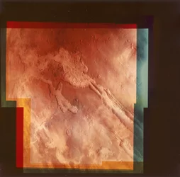 En del av Grand Canyon, Marineris Vallis, på Mars, 1976