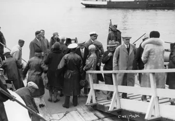 Passagerarfartyg låg i Molde, Norge, 1929