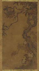 Persikor och krysantemum, 1368-1644.