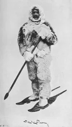 Peary i Arctic Outfit, 1910, 1928