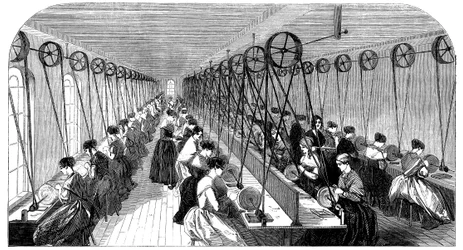 Pennslipningsrum, Hanks, Wells & Cos fabrik, Birmingham, West Midlands, 1851