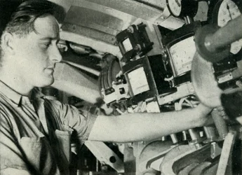 Underofficer på en brittisk ubåt, andra världskriget, 1945.