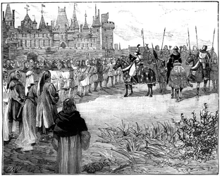 Philip the Fair recenserar fem tusen parisare redo att bära vapen, c1285-1314 1882-1884