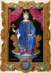 Philippe IV le Bel Från Recueil des rois de France, av Jean Du Tillet (1500-talet).