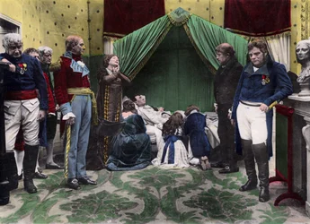 Fotografisk representation av Napoleons död på St Helena