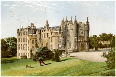 Picton Castle, Pembrokeshire, Wales, hem för familjen Phillips, c1880