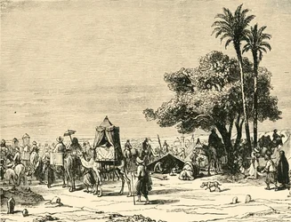 Pilgrimer som reser till Mecka, 1890.