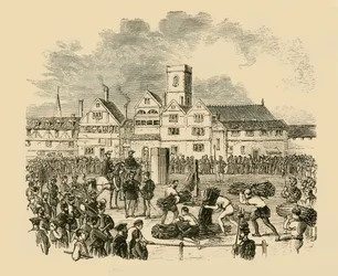 Plats för avrättning, Old Smithfield, 1890.