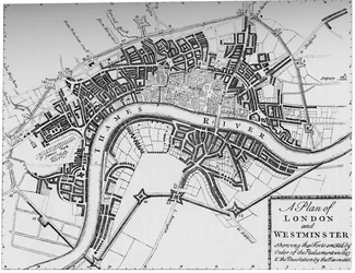 Plan över London och Westminster, 1749 1903