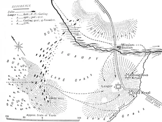 Plan för slaget vid Ghingilovo, c1880