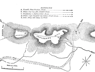 Kampens plan på berget Inhlobane, 28 mars 1979, c1880