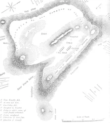 Plan för toppen av Majuba Hill, 27 februari 1881, c1880-talet