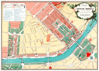 Plan för den universella utställningen, Paris, 1889