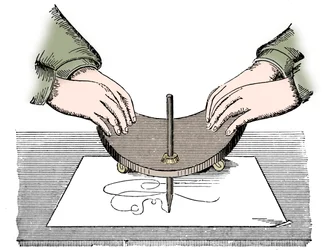 Planchette eller Ouija board, 1885