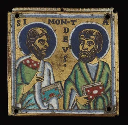 Plackpar: Simon och Thaddaeus och Thomas och Matthew, ca. 1160.