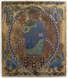 Plaquet of Christ in Majesty, franska, 1100-1200-talet.