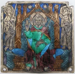 Plakett med Kristus i majestät, katalanska, 1300-talet.