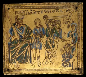 Plakett med barnamorden i Betlehem, tysk, ca 1150.