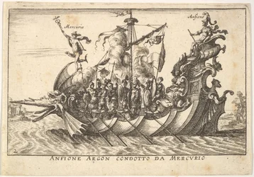Plåt 2: Argonaut Amphion ledd av Mercury Amphion Argon. Condotto av Merkurius, med en...,