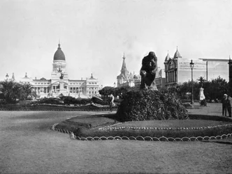 Plaza de Mayo och kongressbyggnaden, Buenos Aires, Argentina