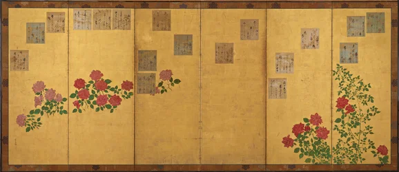 Diktpapper och rosor, Edo-perioden, 1615-1868.