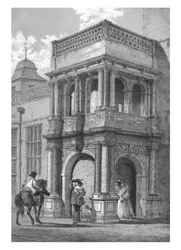 Veranda vid Audley End, Essex, c1840.