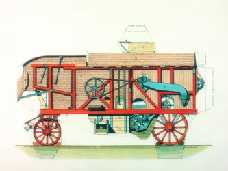 Bärbar tröskmaskin, c1910