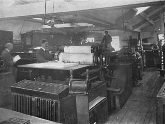 Del av maskinrummet, 1916