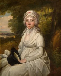 Porträtt av en dam av familjen Osler, 1780-1800.