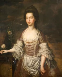 Porträtt av en kvinna, möjligen Anne Clobery, 1740-1760.
