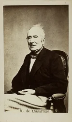 Porträtt av Alphonse de Lamartine 1790-1869, 1860-talet.