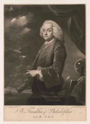 Porträtt av Benjamin Franklin (1706-1790)