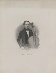 Porträtt av Carl Eduard Schuberth 1811-1863, ca. 1850.