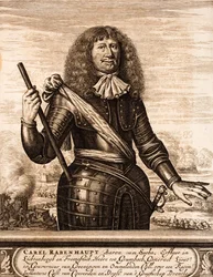Porträtt av Carl von Rabenhaupt 1602-1675 Från: Krigsscenen, 1675.