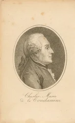 Porträtt av Charles-Marie de La Condamine 1701-1774.