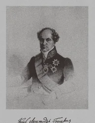 Porträtt av greve Alexander Nikolajevitj Golitsyn 1773-1844, ca. 1840