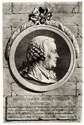 Porträtt av greve Burkhard Christoph von Munnich 1683-1767