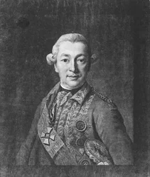 Porträtt av greve Ivan Petrovich Saltykov 17301805, mitten av 1700-talet.