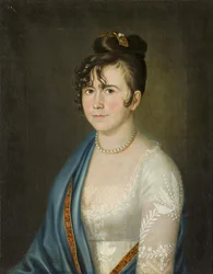 Porträtt av grevinnan Anna Vladimirovna Bobrinskaya 1769-1846, 1800-talet