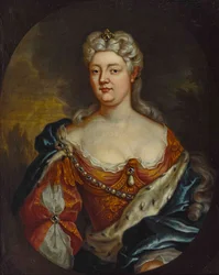 Porträtt av grevinnan Caroline av Nassau-Saarbrücken 1704-1774, ca. 1725