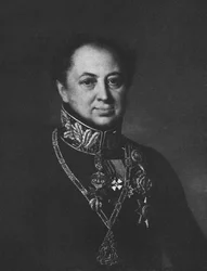 Porträtt av Dmitry Pavlovich Tatischev 1767-1845, 1838