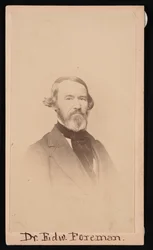 Porträtt av Dr Edward R. Foreman 1808-1885, före 1876.